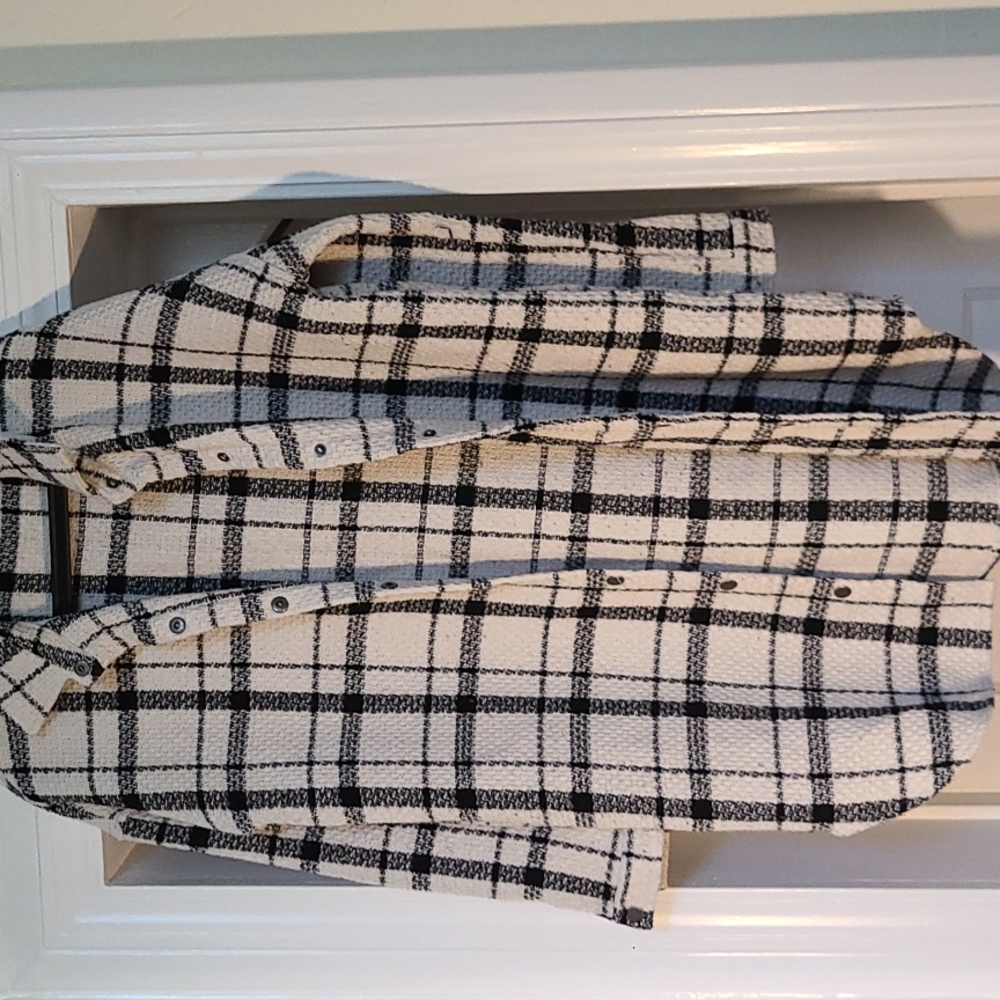 Vila checked plaid Shirtdress tunic oversized shirt